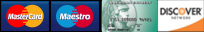 VISA, MasterCard, American Express, Discover